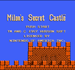 Milon's Secret Castle (USA) Title Screen